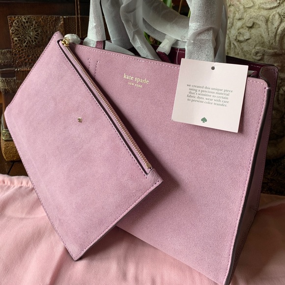 kate spade Handbags - Authentic Kate Spade Suede/Leather Crosb/zip pouch